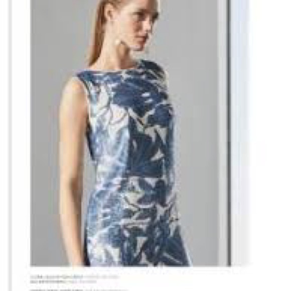 Lafayette 148 New York Dresses & Skirts - Lafayette 148 New York XS Blue Sequin Noah Dress Floral NWOT